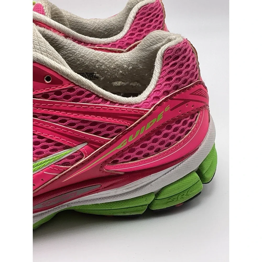 Saucony Guide Womens 9.5 Pink Green Running Shoes Athletic Sneakers